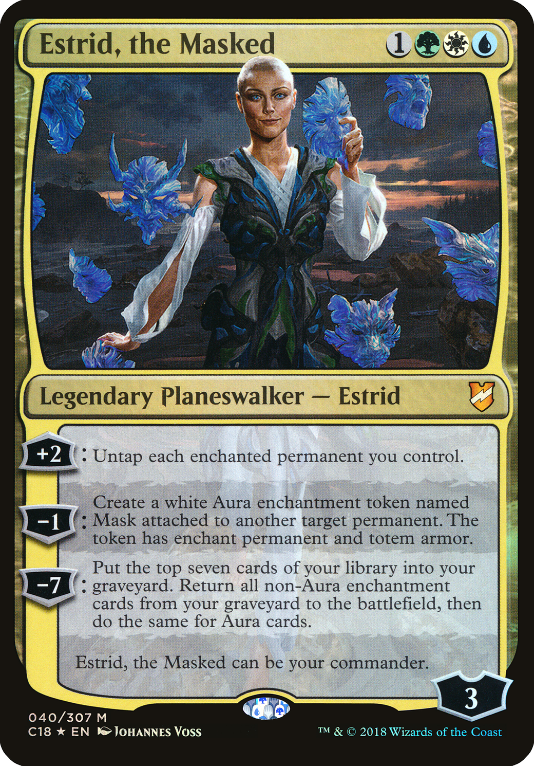 Estrid, the Masked (Oversized) [Commander 2018 Oversized]-1