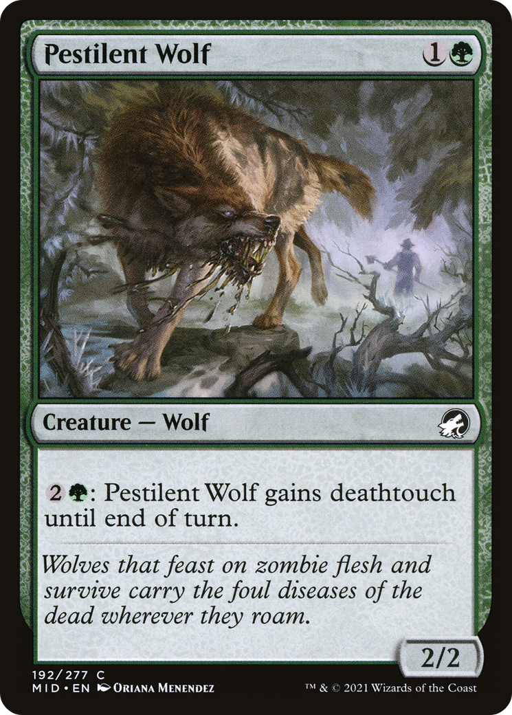 Pestilent Wolf [Innistrad: Midnight Hunt]-1