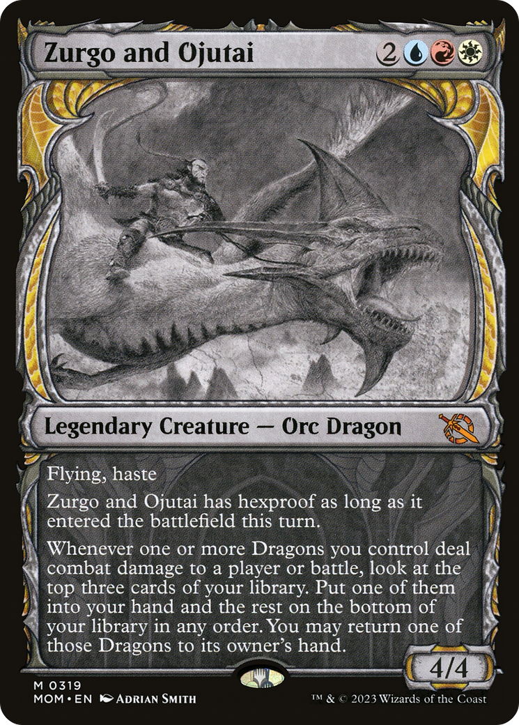 Zurgo and Ojutai (Showcase) (MOM-319) - March of the Machine: (Showcase) Foil-1