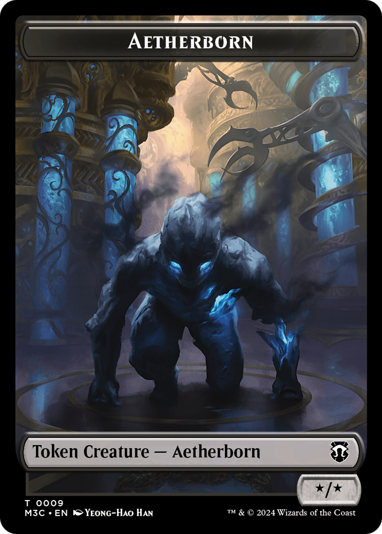 Aetherborn (Ripple Foil) // Servo Double-Sided Token [Modern Horizons 3 Commander Tokens]-1