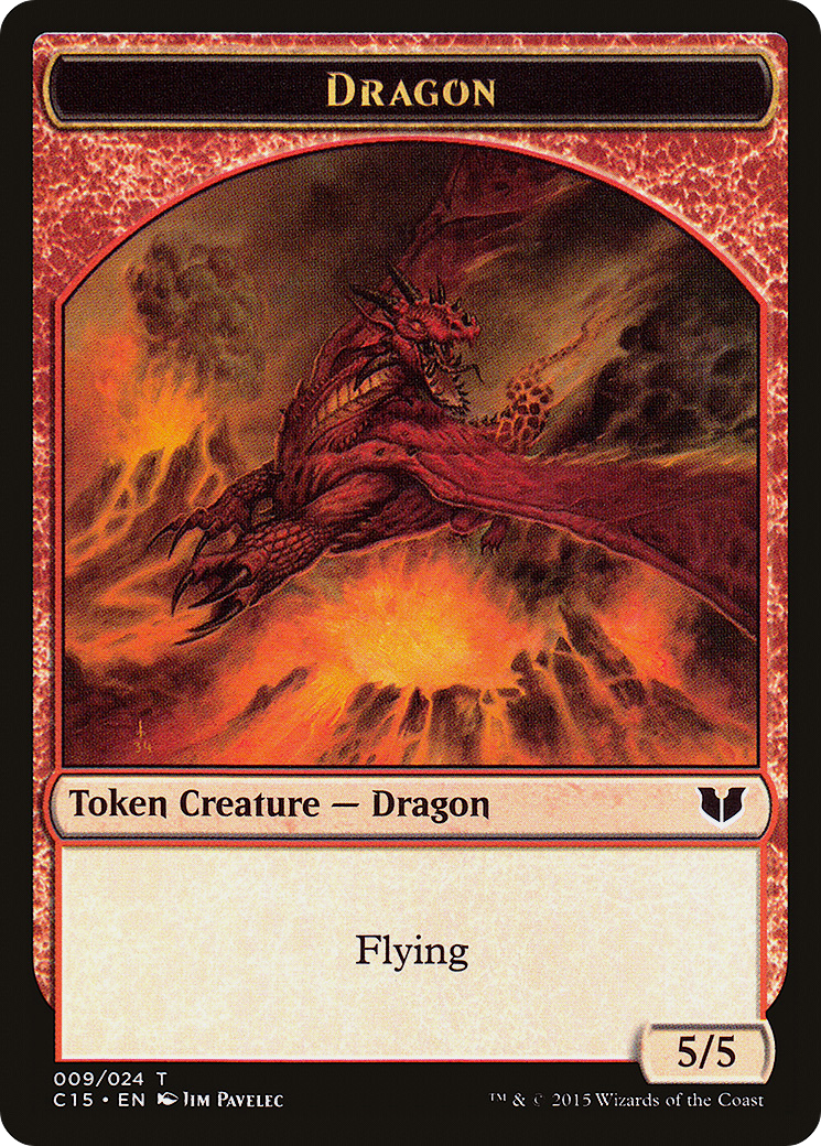 Dragon // Dragon Double-Sided Token [Commander 2015 Tokens]-3