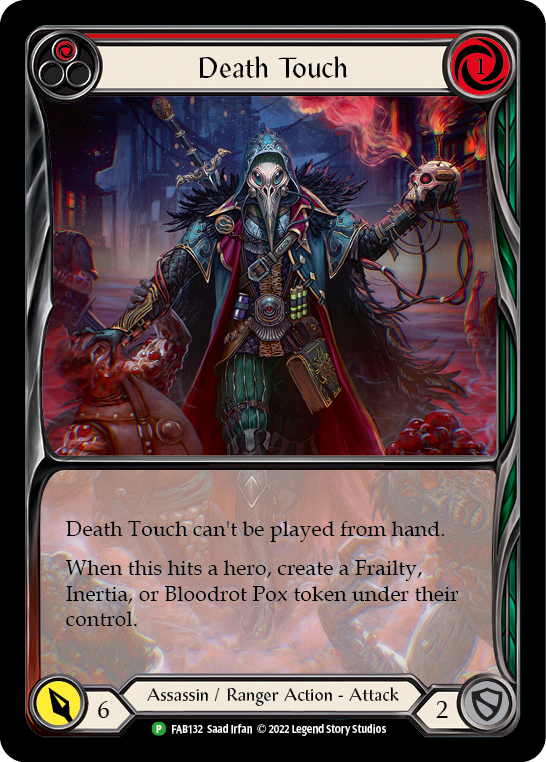 Death Touch (Red) [FAB132] (Promo)  Rainbow Foil-1