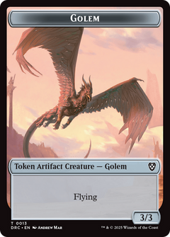 Construct // Golem (0013) Double-Sided Token [Aetherdrift Tokens]-2