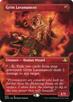 Grim Lavamancer (Borderless Alternate Art) [Dominaria Remastered]-1