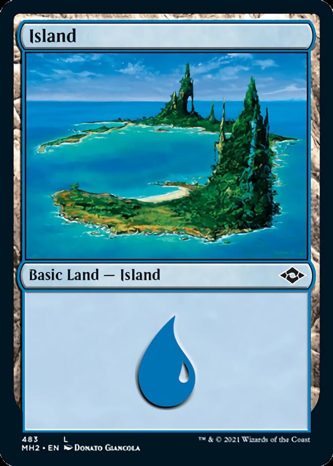 Island (483) (Foil Etched) [Modern Horizons 2]-1