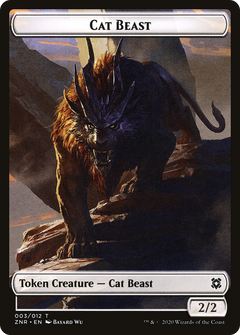 Cat Beast (TZNR-003) - Zendikar Rising Tokens Foil-1