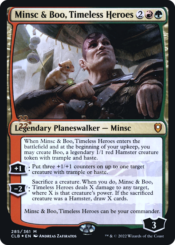 Minsc & Boo, Timeless Heroes [Commander Legends: Battle for Baldur's Gate Prerelease Promos]-1