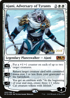 Ajani, Adversary of Tyrants [Core Set 2019 Prerelease Promos]-1