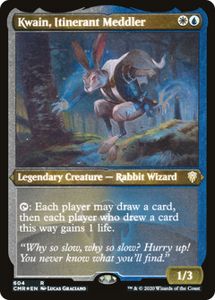 Kwain, Itinerant Meddler (Etched) [Commander Legends]-1