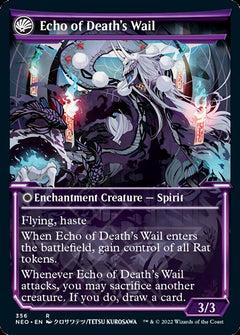 Tribute to Horobi // Echo of Death's Wail (Showcase Soft Glow) [Kamigawa: Neon Dynasty]-2