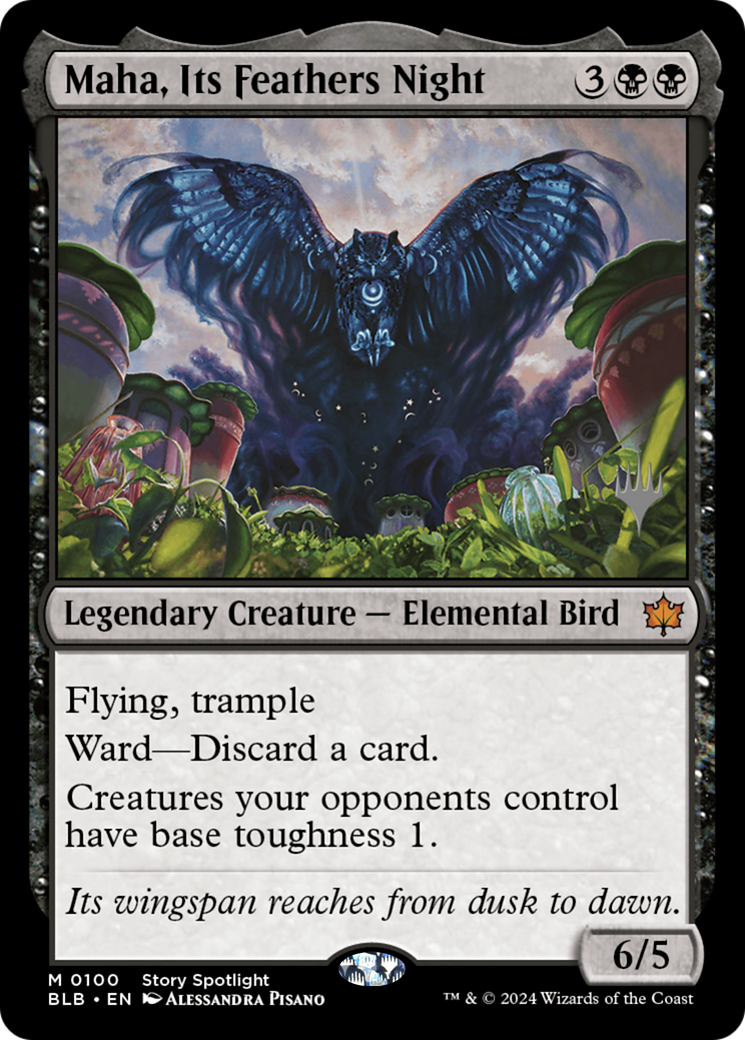 Maha, Its Feathers Night (Promo Pack) [Bloomburrow Promos]-1