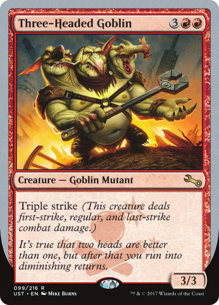 Three-Headed Goblin (UST-099) - Unstable Foil-1