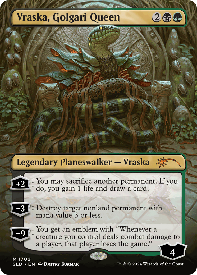 Vraska, Golgari Queen (SLD-1702) - Secret Lair Drop (Borderless) Foil-1