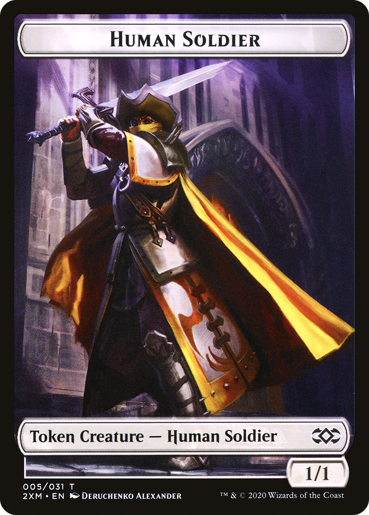 Human Soldier (T2XM-005) - Double Masters Tokens-1