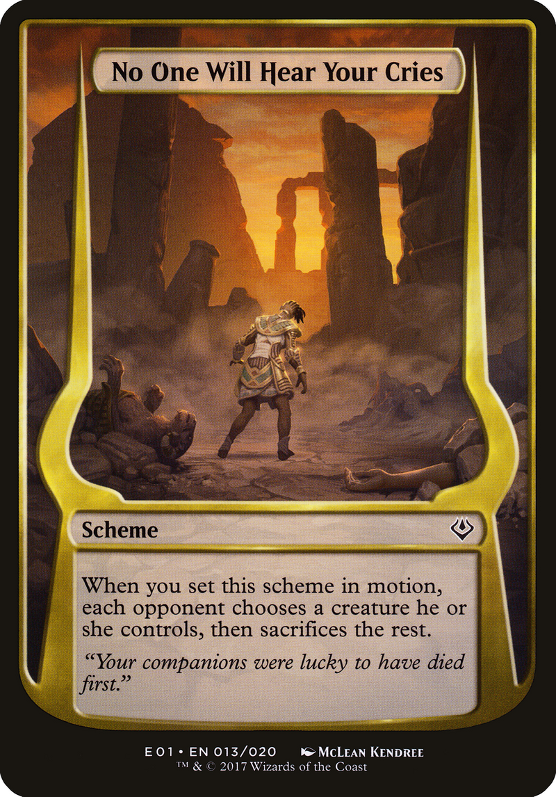 No One Will Hear Your Cries (Schemes) [Archenemy: Nicol Bolas Schemes]-1