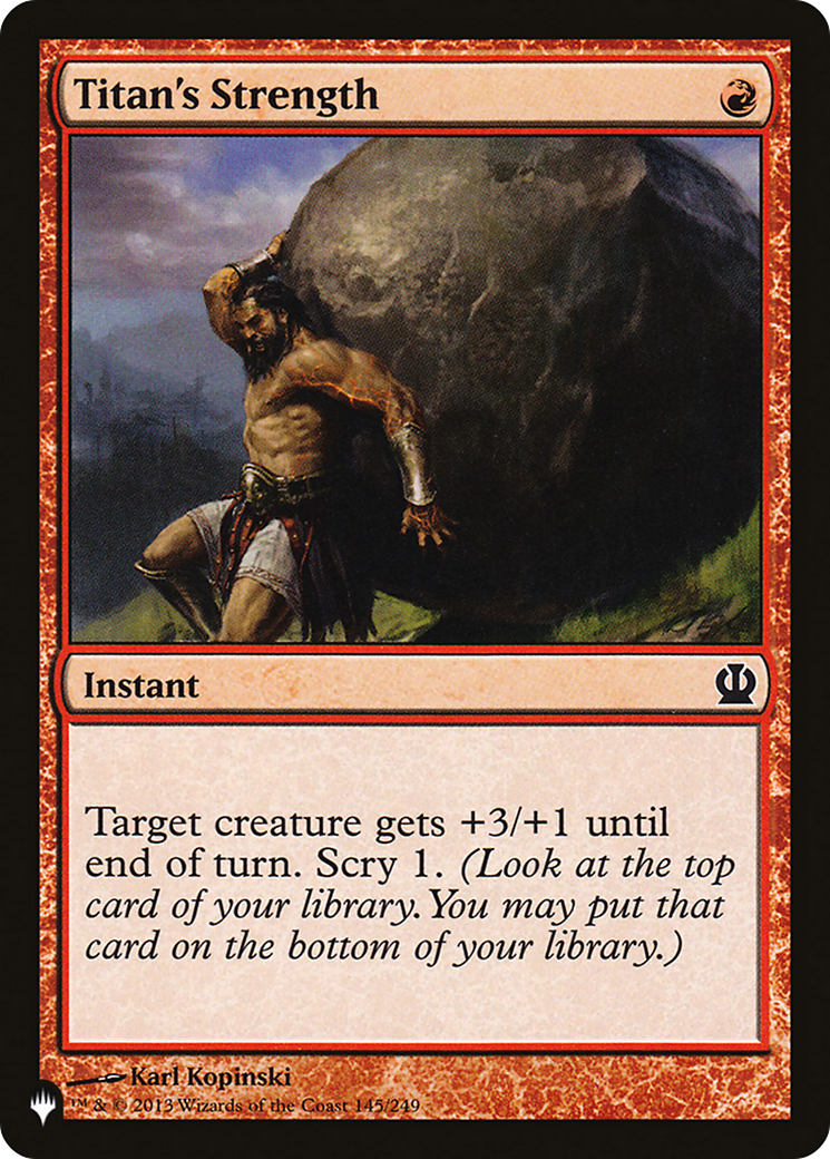 Titan's Strength [The List]-1