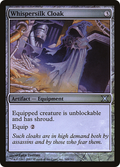 Whispersilk Cloak (10E-345★) - Tenth Edition Foil-1