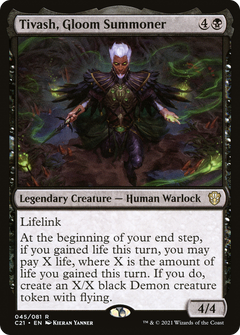 Tivash, Gloom Summoner (C21-045) - Commander 2021-1