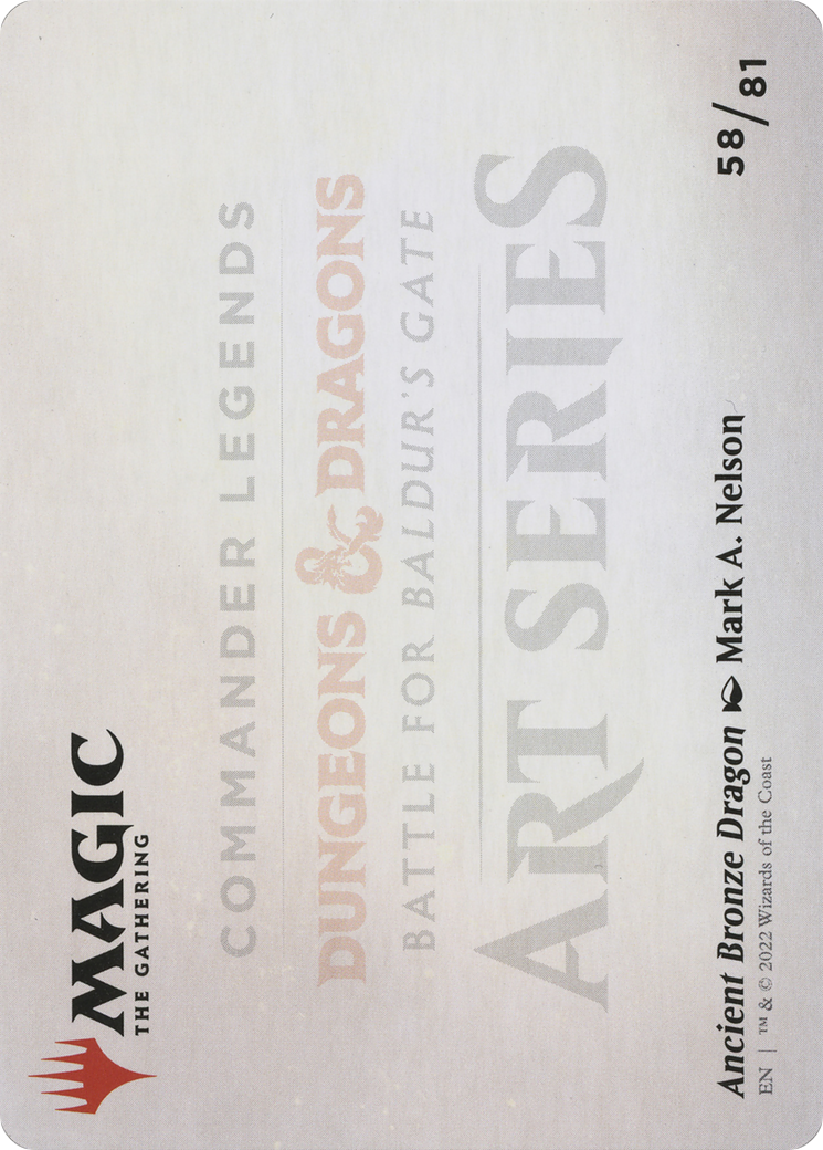 Ancient Bronze Dragon // Ancient Bronze Dragon (ACLB-058) - Battle for Baldur's Gate Art Series (Borderless) Foil-2