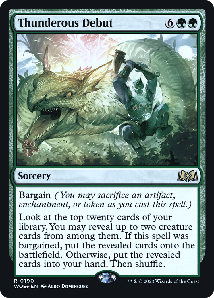 Thunderous Debut (PRE-190) - Wilds of Eldraine Promos Foil-1