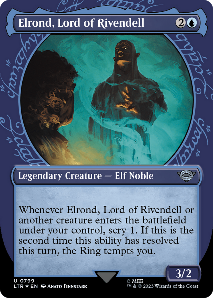Elrond, Lord of Rivendell (Showcase) (Surge Foil) [The Lord of the Rings: Tales of Middle-Earth]-1