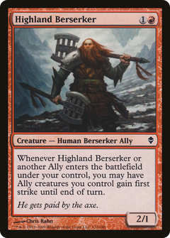 Highland Berserker [Zendikar]-1