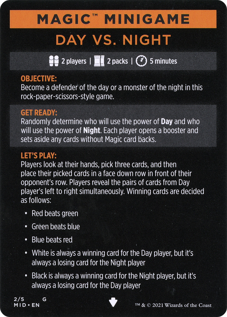 Day Vs. Night // Day vs. Night (cont'd) (MMID-002) - Innistrad: Midnight Hunt Minigames-1