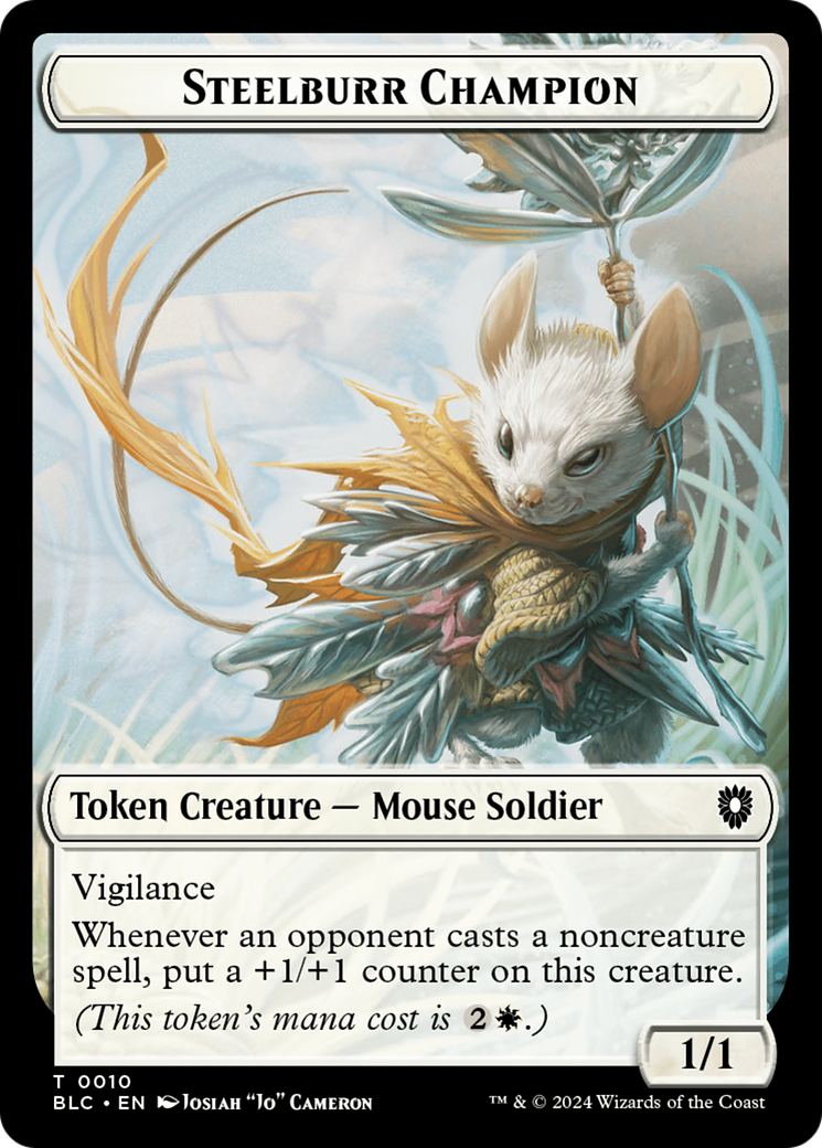 Steelburr Champion (TBLC-010) - Bloomburrow Commander Tokens-1