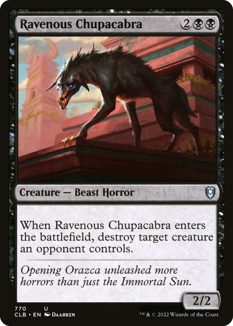Ravenous Chupacabra [Commander Legends: Battle for Baldur's Gate]-1