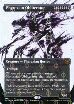 Phyrexian Obliterator (Borderless Ichor Step-and-Compleat Foil) [Phyrexia: All Will Be One]-1
