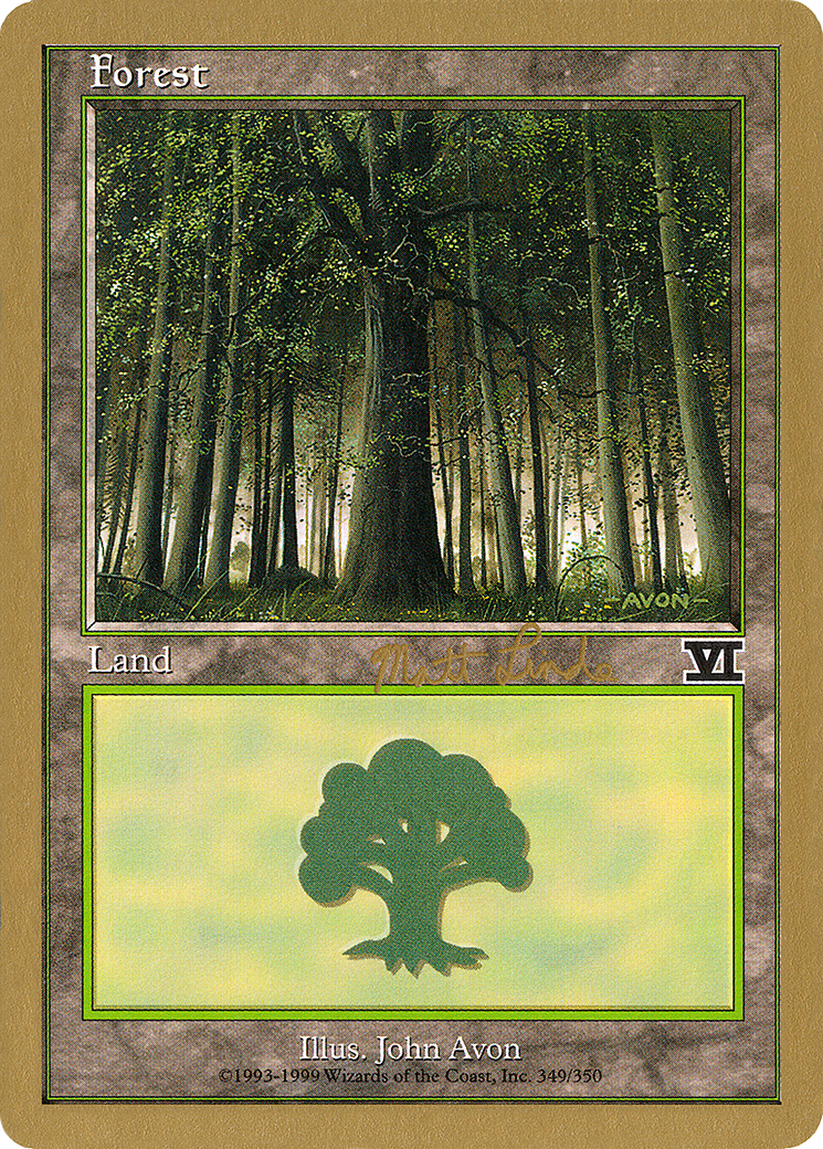 Forest (349) - 1999 Matt Linde (6ED) (WCD-) - World Championship Decks 1999-1