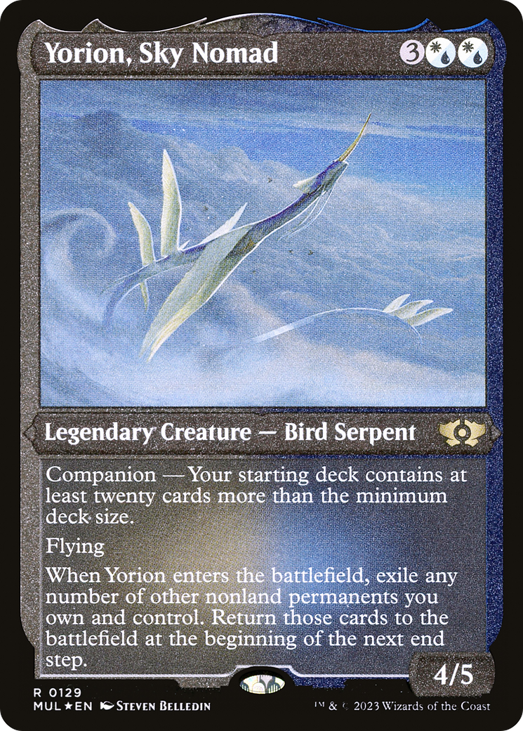Yorion, Sky Nomad (Foil Etched) (MUL-129) - Multiverse Legends: (companion) Foil-1
