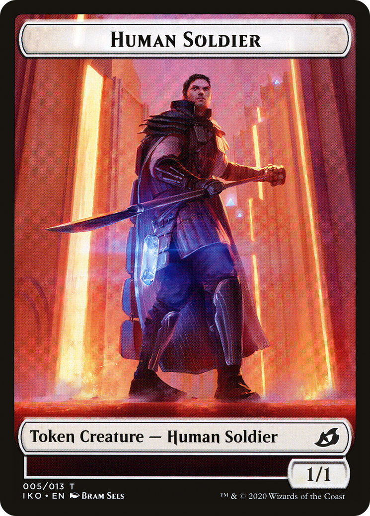 Human Soldier Token (005/013) [Ikoria: Lair of Behemoths Tokens]-1