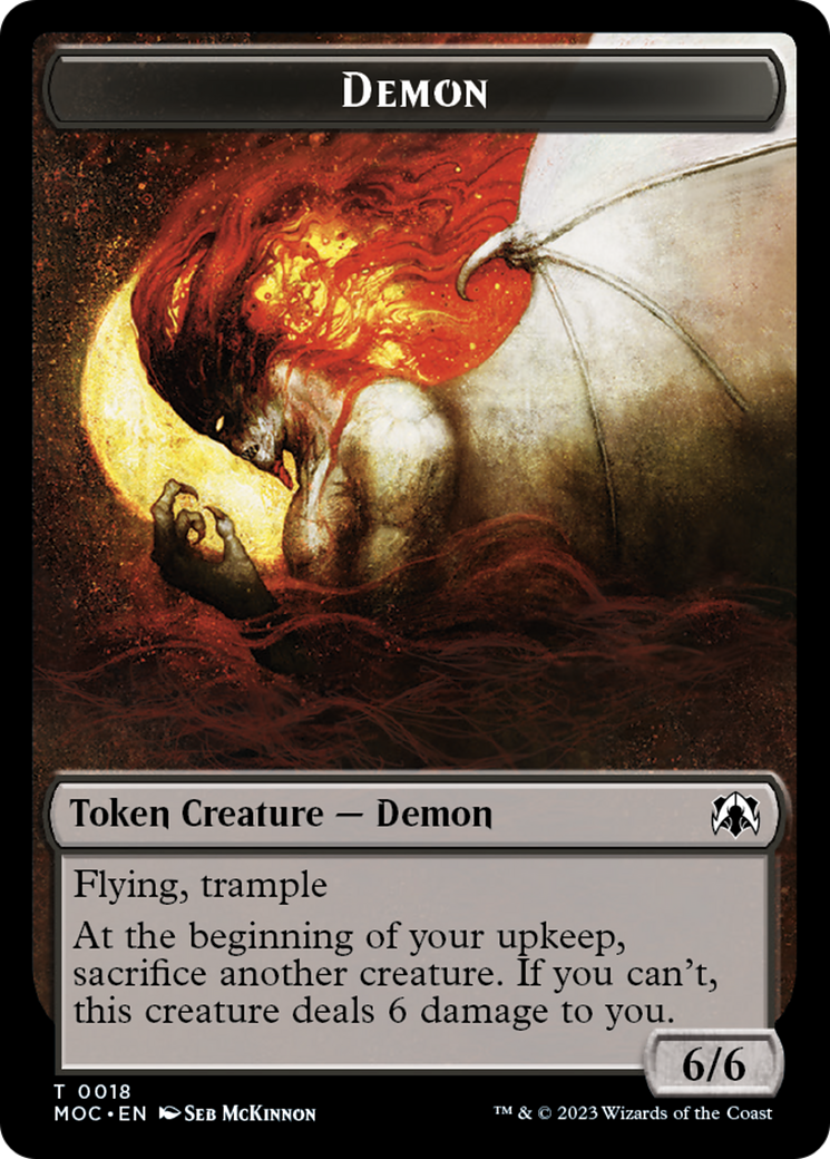Angel (3) // Demon Double-Sided Token [March of the Machine Commander Tokens]-2