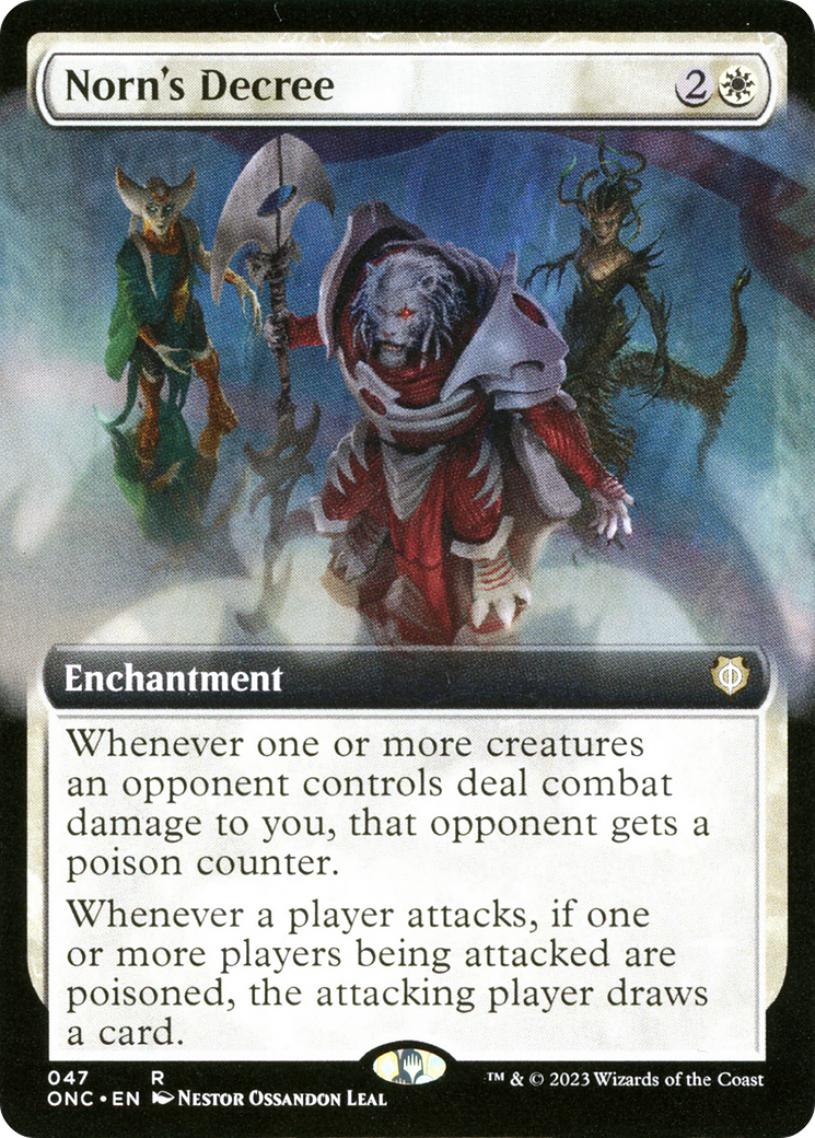 Norn's Decree (Extended Art) [Phyrexia: All Will Be One Commander]-1