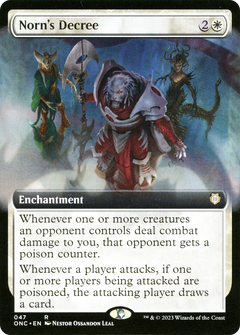 Norn's Decree (Extended Art) [Phyrexia: All Will Be One Commander]-1