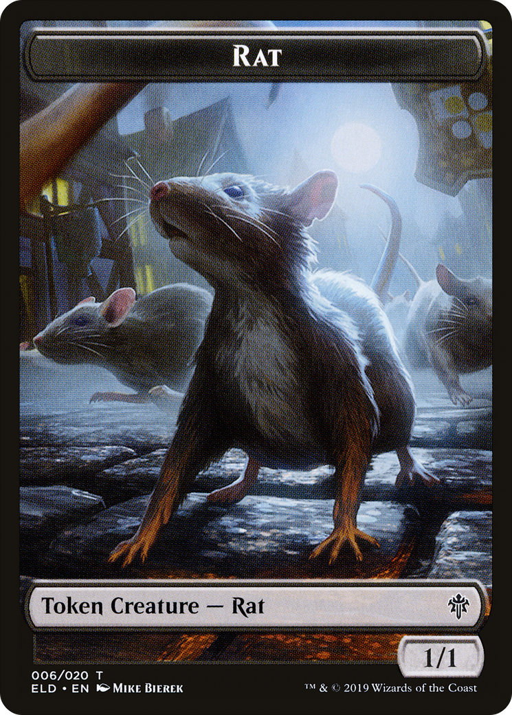 Rat (TELD-006) - Throne of Eldraine Tokens Foil-1