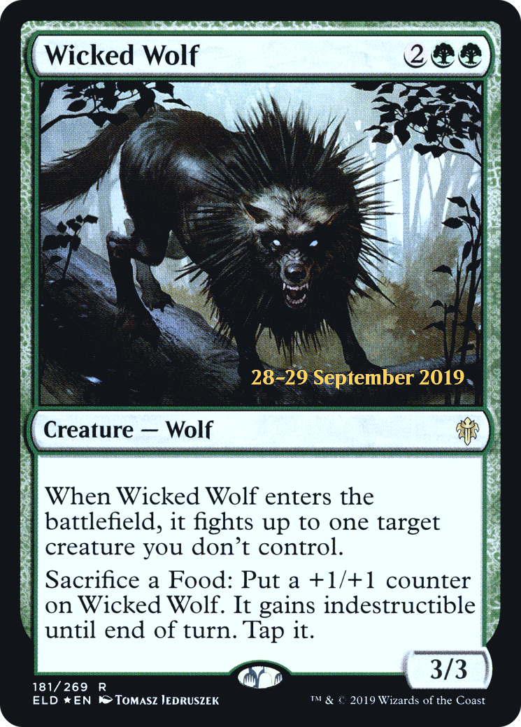 Wicked Wolf (PRE-181) - Throne of Eldraine Promos Foil-1
