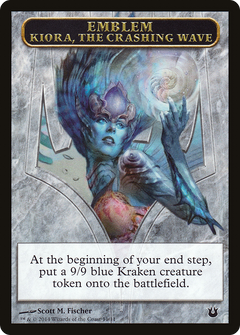 Kiora, the Crashing Wave Emblem [Born of the Gods Tokens]-1