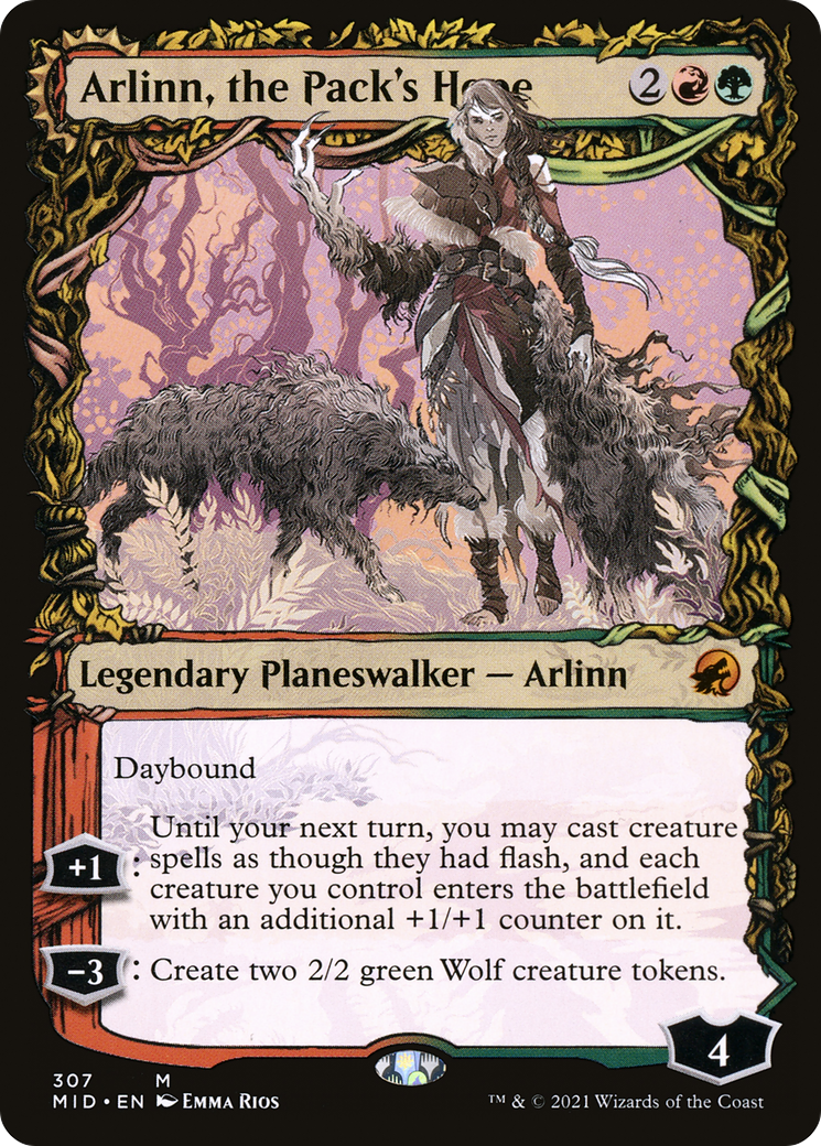Arlinn, the Pack's Hope // Arlinn, the Moon's Fury (Showcase Equinox) [Innistrad: Midnight Hunt]-3