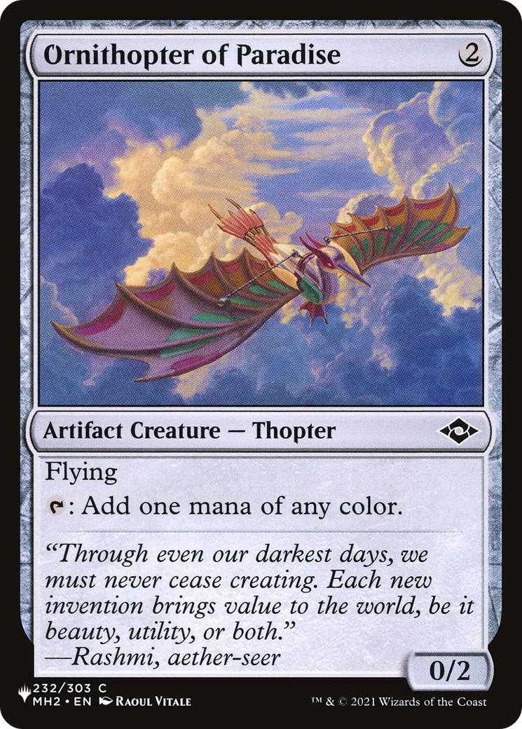 Ornithopter of Paradise [The List]-1