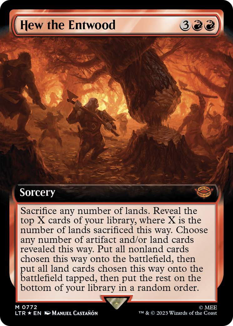 Hew the Entwood (Extended Art) (Surge Foil) [The Lord of the Rings: Tales of Middle-Earth]-1