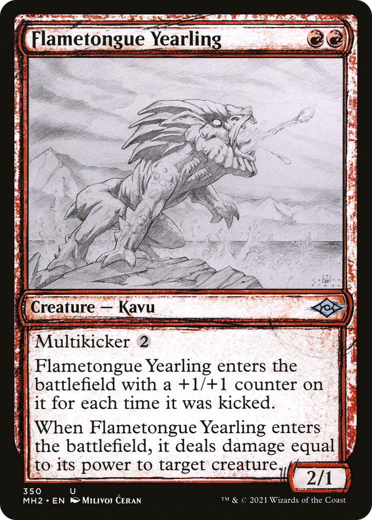 Flametongue Yearling (Sketch) [Modern Horizons 2]-1