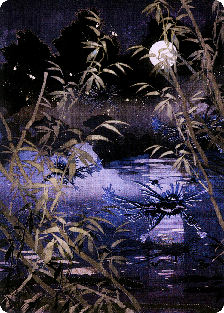 Swamp // Swamp (ANEO-081) - Neon Dynasty Art Series (Borderless)-1