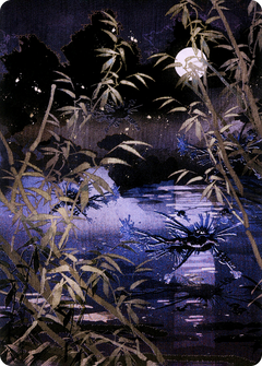 Swamp // Swamp (ANEO-081) - Neon Dynasty Art Series (Borderless)-4