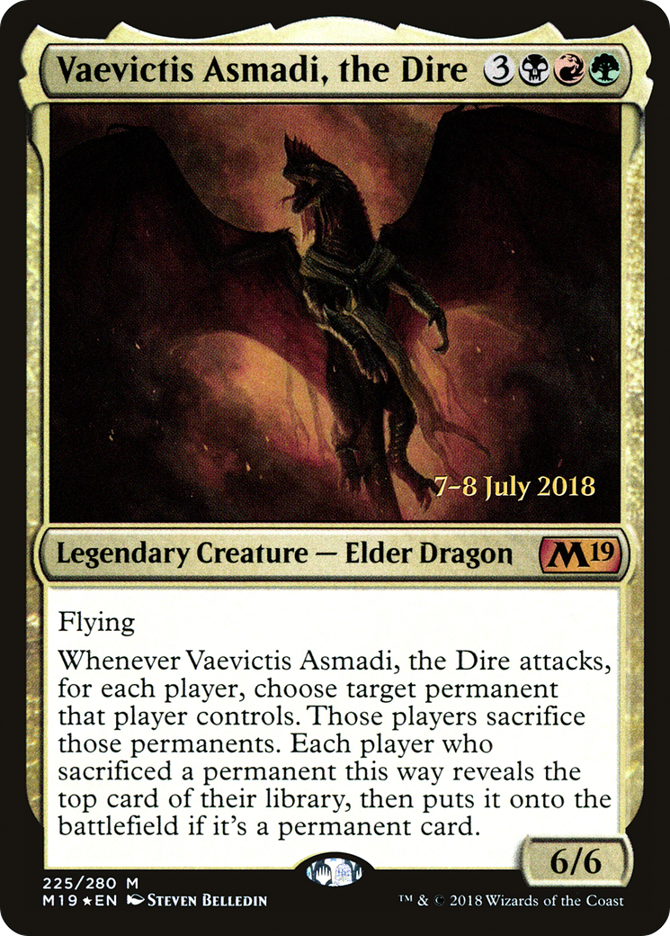 Vaevictis Asmadi, the Dire (PRE-225) - Core Set 2019 Promos Foil-1