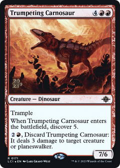 Trumpeting Carnosaur (PRE-171) - The Lost Caverns of Ixalan Promos Foil-1