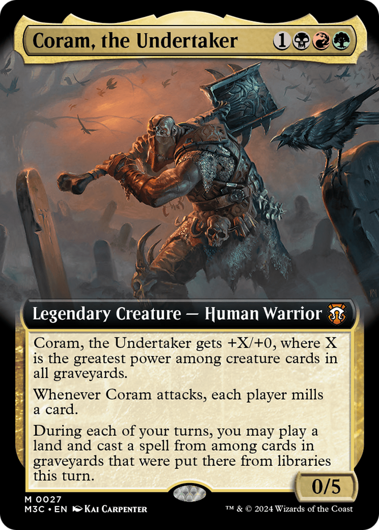 Coram, the Undertaker (Extended Art) [Modern Horizons 3 Commander]-1