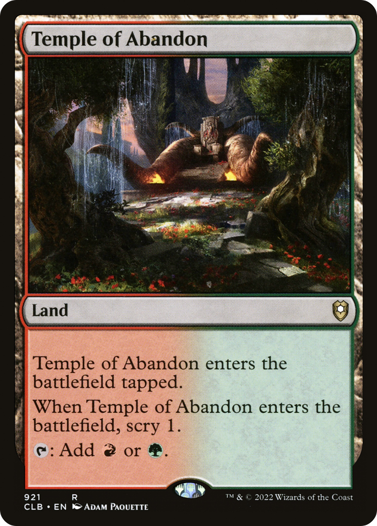 Temple of Abandon [Commander Legends: Battle for Baldur's Gate]-1