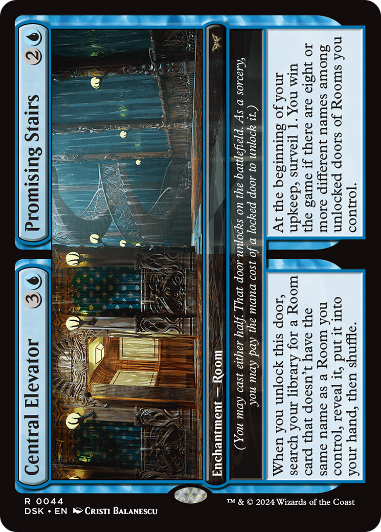 Central Elevator // Promising Stairs [Duskmourn: House of Horror]-1